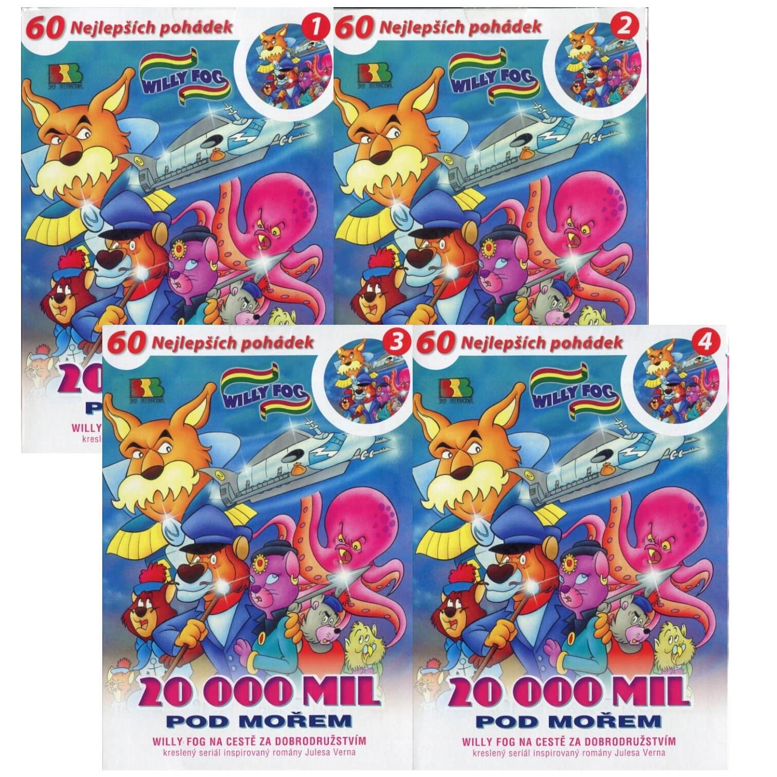 Levně Willy Fog: 20 000 mil pod mořem - kolekce (4 DVD) (papírový obal)