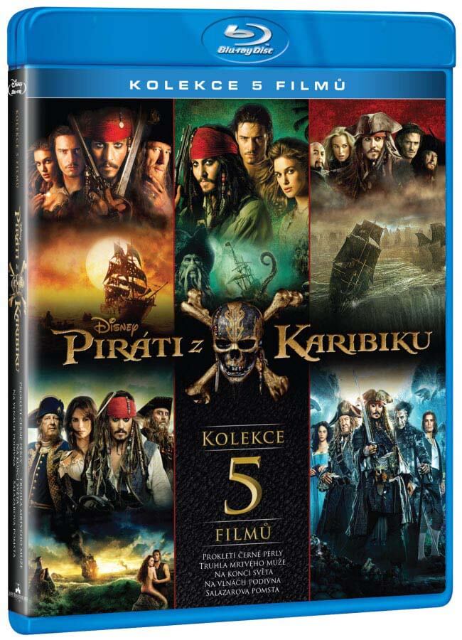 Levně Piráti z Karibiku KOMPLET 1-5 (5 BLU-RAY)