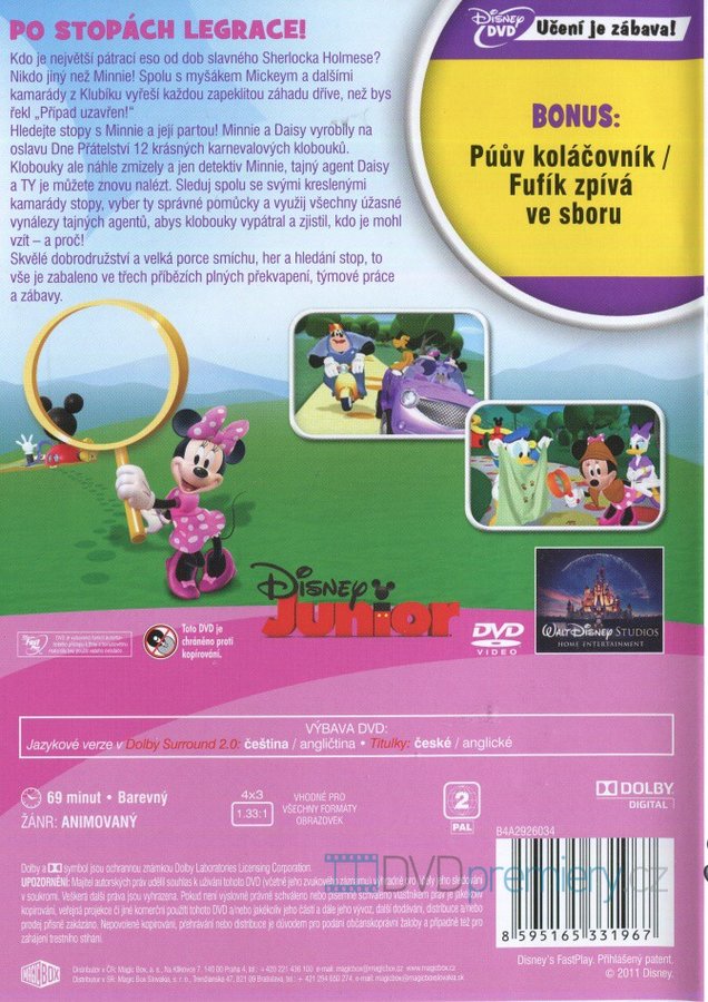 Disney Junior Mickeyho Klubík Detektiv Minnie Dvd Dvd Premierycz