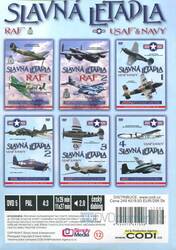Slavná letadla RAF, USAF - NAVY (6 DVD) (papírový obal)