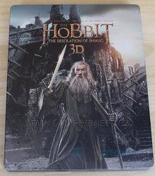 Hobit: Šmakova dračí poušť (3D + 2D) (4 BLU-RAY) - STEELBOOK 