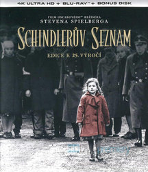 Schindlerův seznam (4K ULTRA HD+BLU-RAY+BD BONUS) (3 BLU-RAY) - výroční edice 25 let