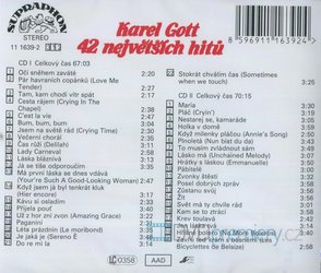 Karel Gott: 42 největších hitů (2 CD)
