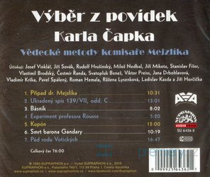 Výběr z povídek Karla Čapka: Vědecké metody komisaře Mejzlíka (CD) - audiokniha