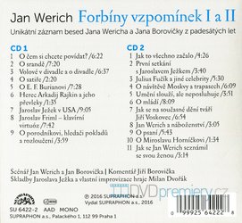 Jan Werich - Forbíny vzpomínek I a II (2 CD) - mluvené slovo