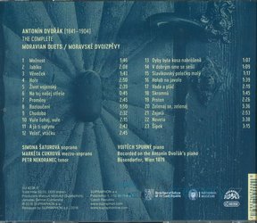 Dvořák: Moravské dvojzpěvy (komplet) (CD)