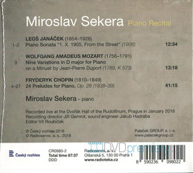 Miroslav Sekera: Sekera, M. Piano Recital / Janáček - Mozart - Chopin (CD)