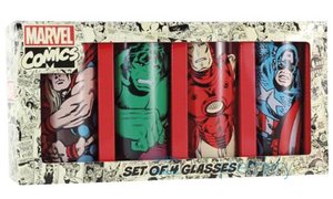 Sklenice Marvel set 4 ks