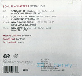 Martina Janková, Tomáš Král, Ivo Kahánek: Bohuslav Martinů - Songs (CD)