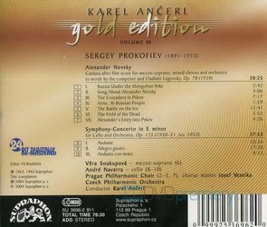 Karel Ančerl Gold Edition - Prokofjev: Alexandr Něvský, Symfonie - koncert (CD)
