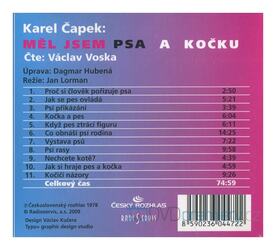 Měl jsem psa a kočku (Karel Čapek-Václav Voska) (CD)