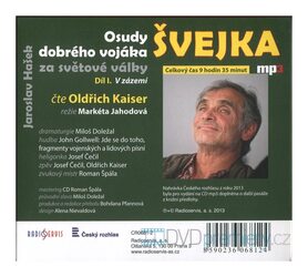 Osudy dobrého vojáka Švejka za světové války 1 (Jaroslav Hašek-Oldřich Kaiser) (MP3-CD)