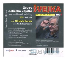 Osudy dobrého vojáka Švejka za světové války 2 (Jaroslav Hašek-Oldřich Kaiser) (MP3-CD)
