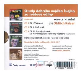 Osudy dobrého vojáka Švejka za světové války 1-3 komplet (Jaroslav Hašek-Oldřich Kaiser) (4 MP3-CD)