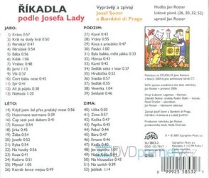 Říkadla podle Josefa Lady (CD) - audiokniha