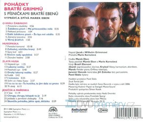 Pohádky bratří Grimmů s písničkami bratří Ebenů (CD) - audiokniha