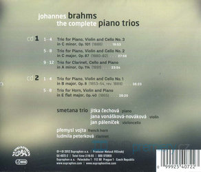Smetanovo trio: Brahms - Klavírní tria - komplet (2 CD)