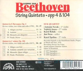 Beethoven: Smyčcové kvintety, op. 4 , 104 (CD)