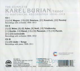 Karel Burian: Kompletní nahrávky 1906-1913 (3 CD)
