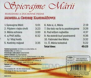 Monika a Ondrej Kandráčovci - Spievajme Márii (CD)