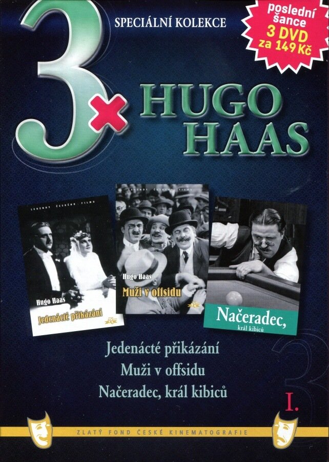 Levně 3xHugo Haas 1 (Jedenácté přikázání / Muži v offsidu / Načeradec, král kibiců) - 3DVD