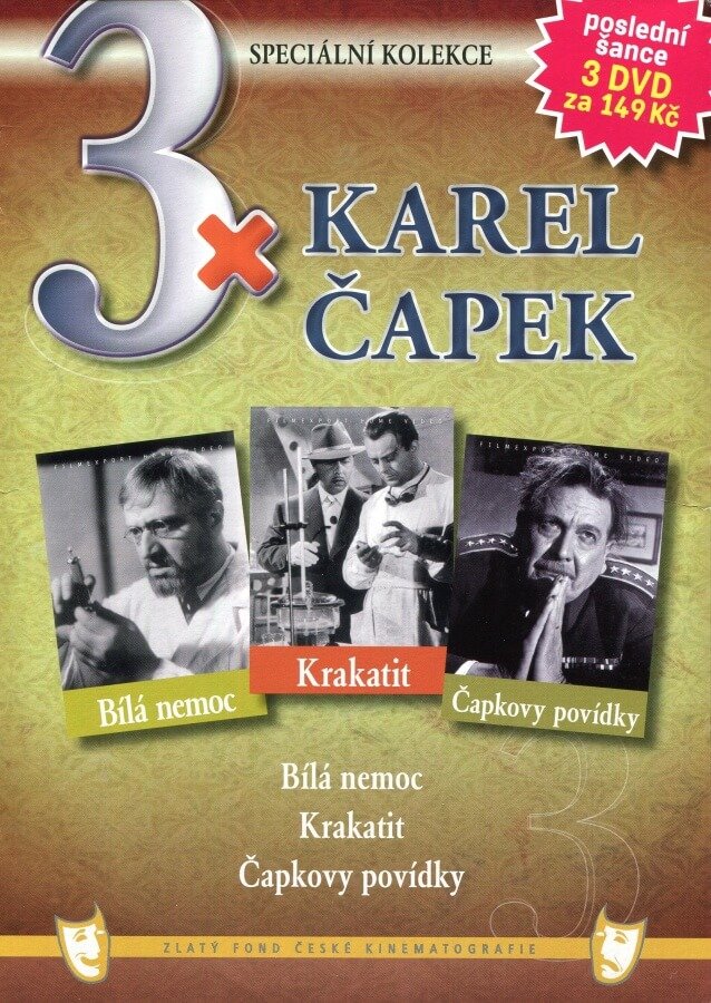 Levně 3xKarel Čapek (Bílá nemoc / Krakatit / Čapkovy povídky) - 3DVD