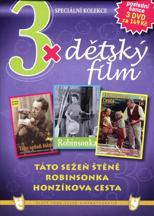 Levně 3xDětský film (Táto sežeň štěně / Robinsonka / Honzíkova cesta) - 3DVD