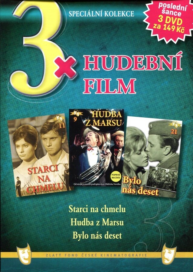 Levně 3xHudební film (Starci na chmelu / Bylo nás deset / Hudba z Marsu) - 3DVD