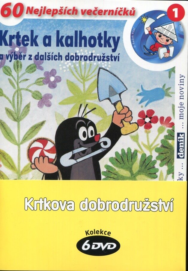 Levně Krtkova dobrodružství - kolekce 1-5+Krtek a kalhotky (6xDVD) (papírový obal)