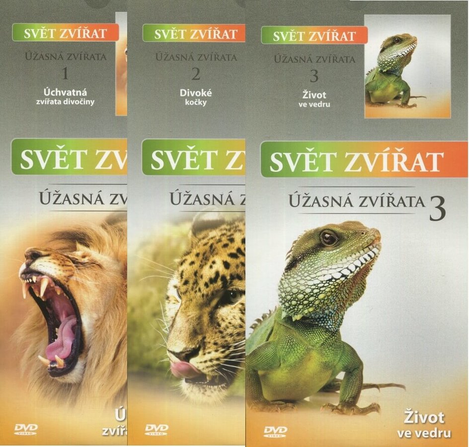 Levně Svět zvířat - Úžasná zvířata 1-3 - kolekce - 3xDVD (papírový obal)