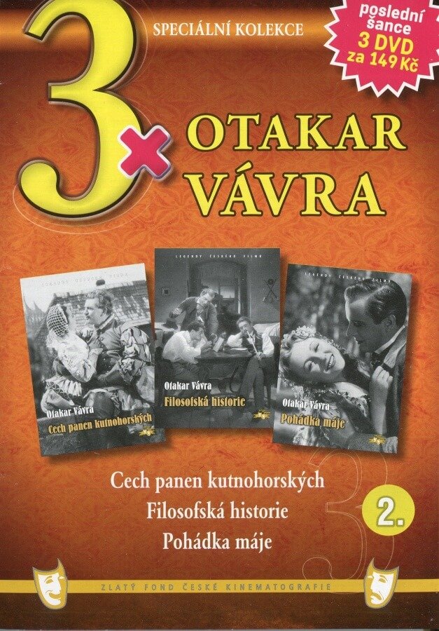 Levně 3x Otakar Vávra 2 kolekce 3DVD (papírový obal)