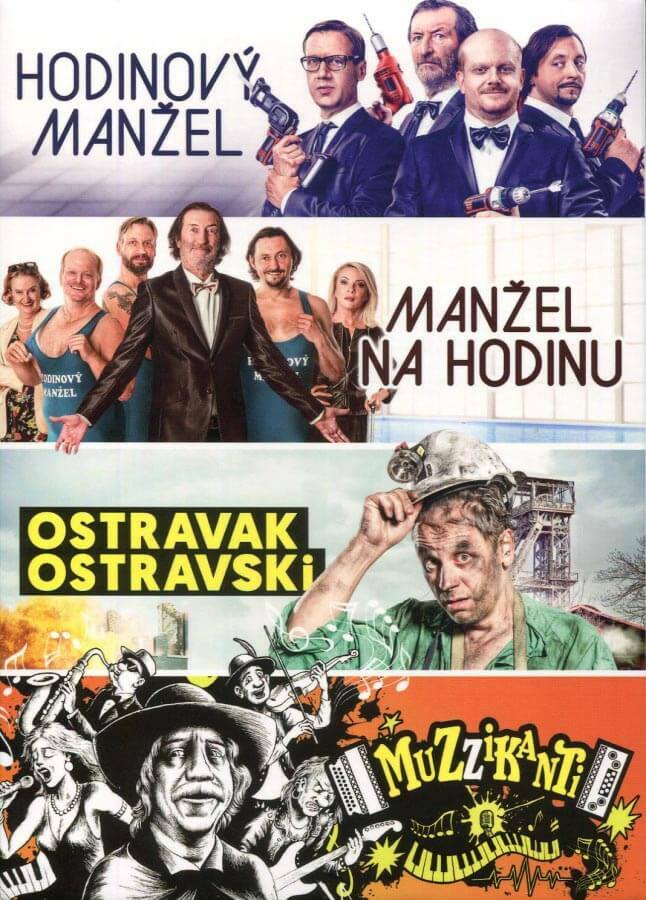 Hodinový manžel + Manžel na hodinu + Muzzikanti + Ostravak Ostravski (4 DVD)