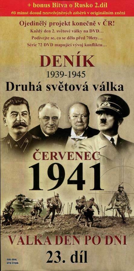 Levně Deník 2. světové války (23. díl) - červenec 1941 (DVD) (papírový obal)