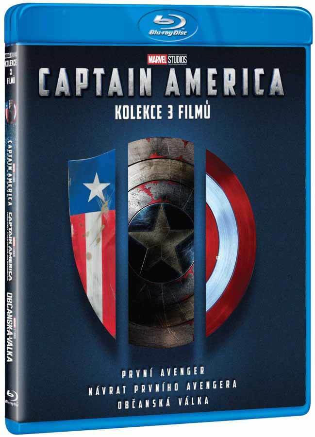 Levně Captain America Trilogie - kolekce (3 BLU-RAY)